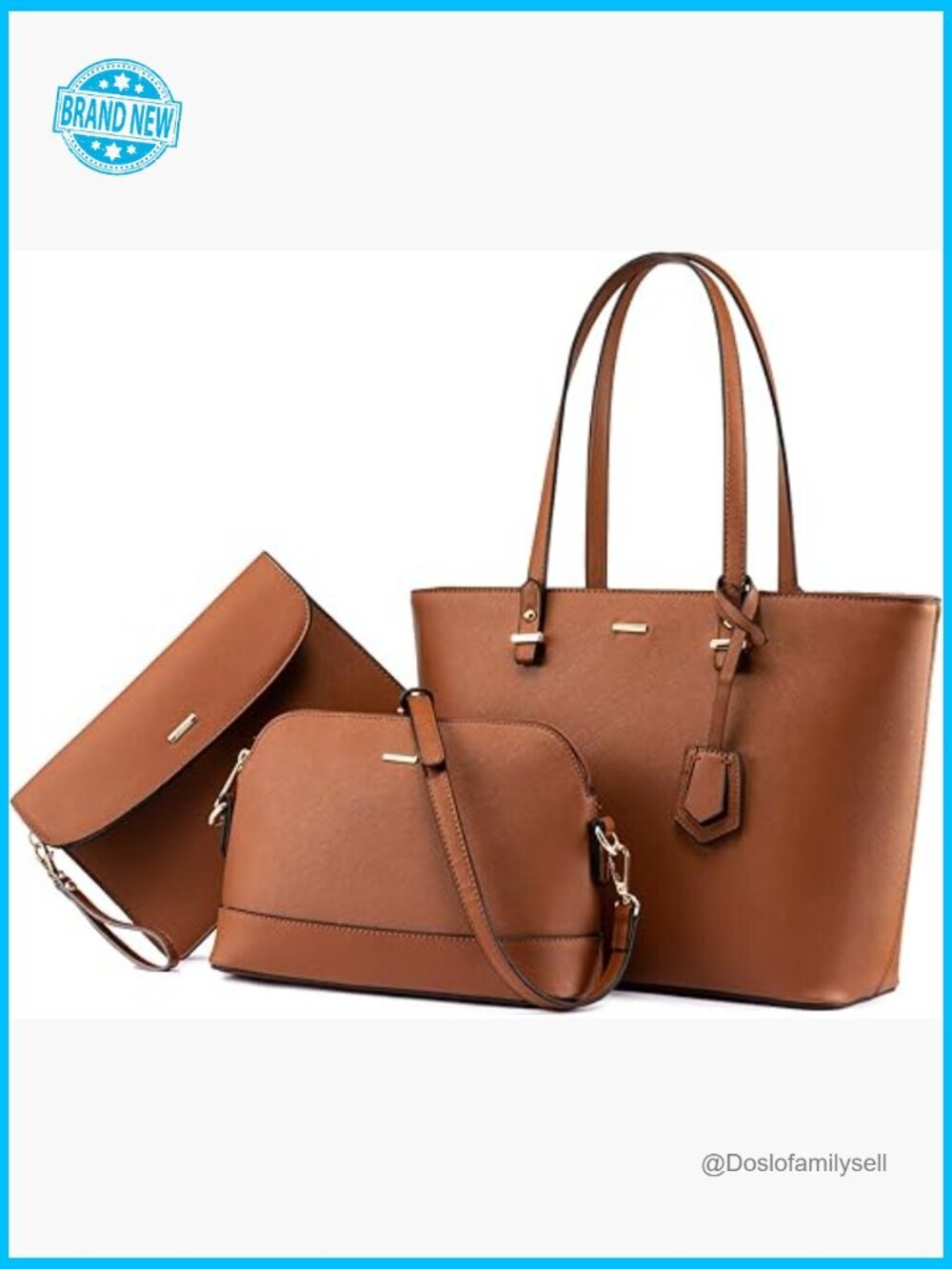 3-Piece Shoulder Bag Set Satchel Hobo Tote Purse Set Versatile Everyday Carry
